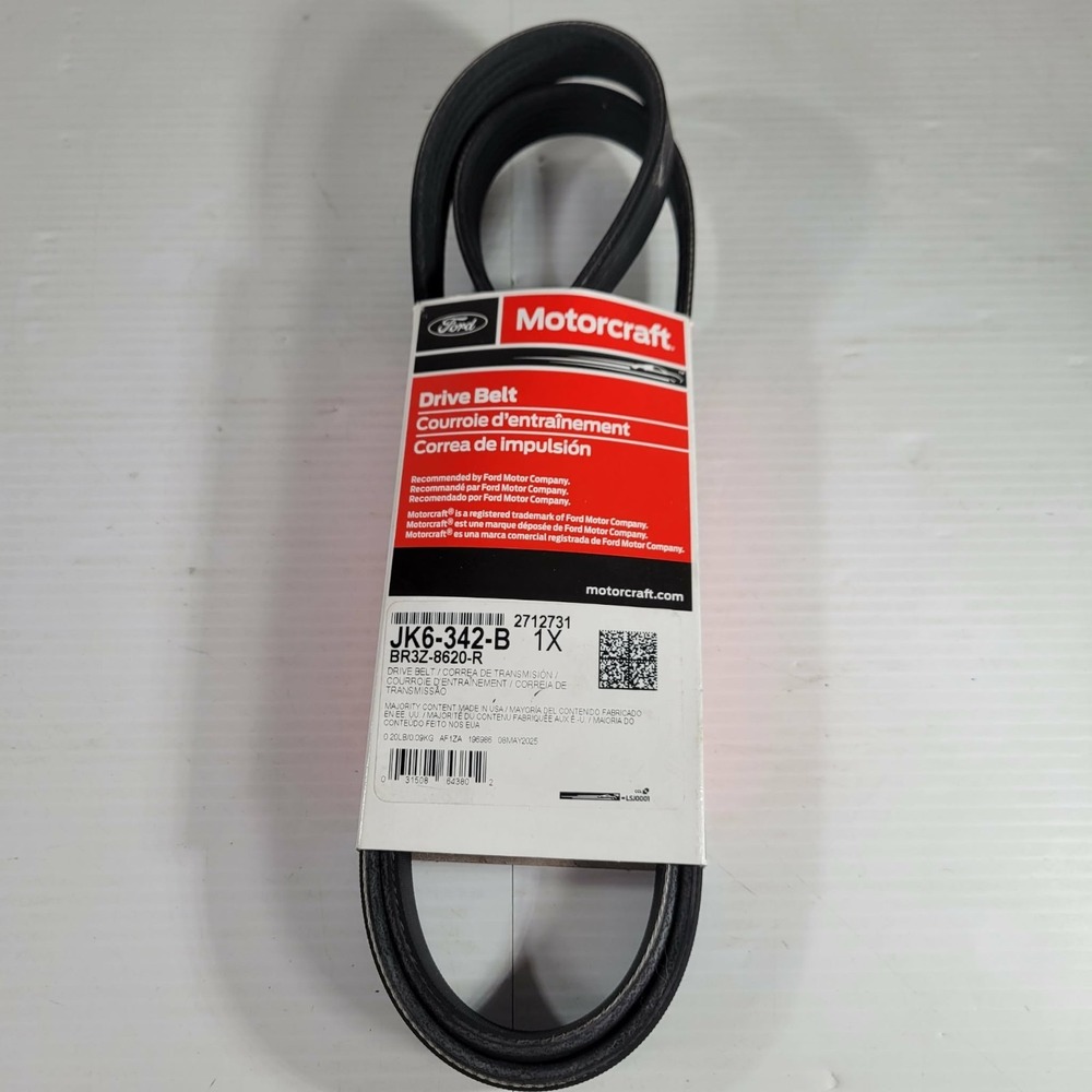 Serpentine Belt Motorcraft JK6-342-B fits‎ 11-20 Ford Mustang 5.0L-V8